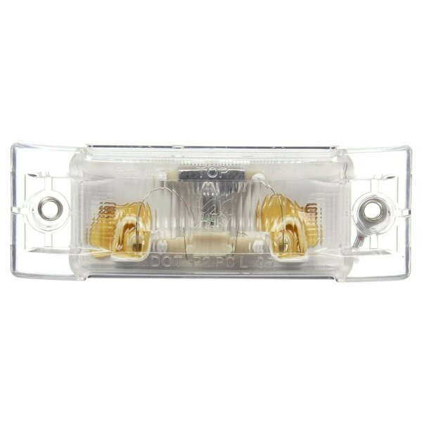 Truck-Lite Super 21, Incandescent, 1 Bulb, License Light, Rectangular, Clear 2 Screw Bracket Mount, Super 21 21204C